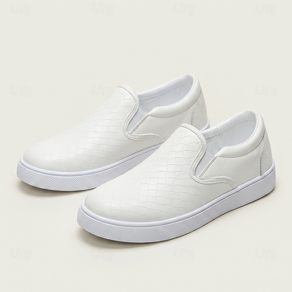 Zapatillas deportivas blancas sin cordones para hombre, ligeras, transpirables, de caña baja, cómodas, de estilo minimalista, ideales para el día a día, viajes, desplazamientos y para el fin de semana. 2026 - $34.99 –P4