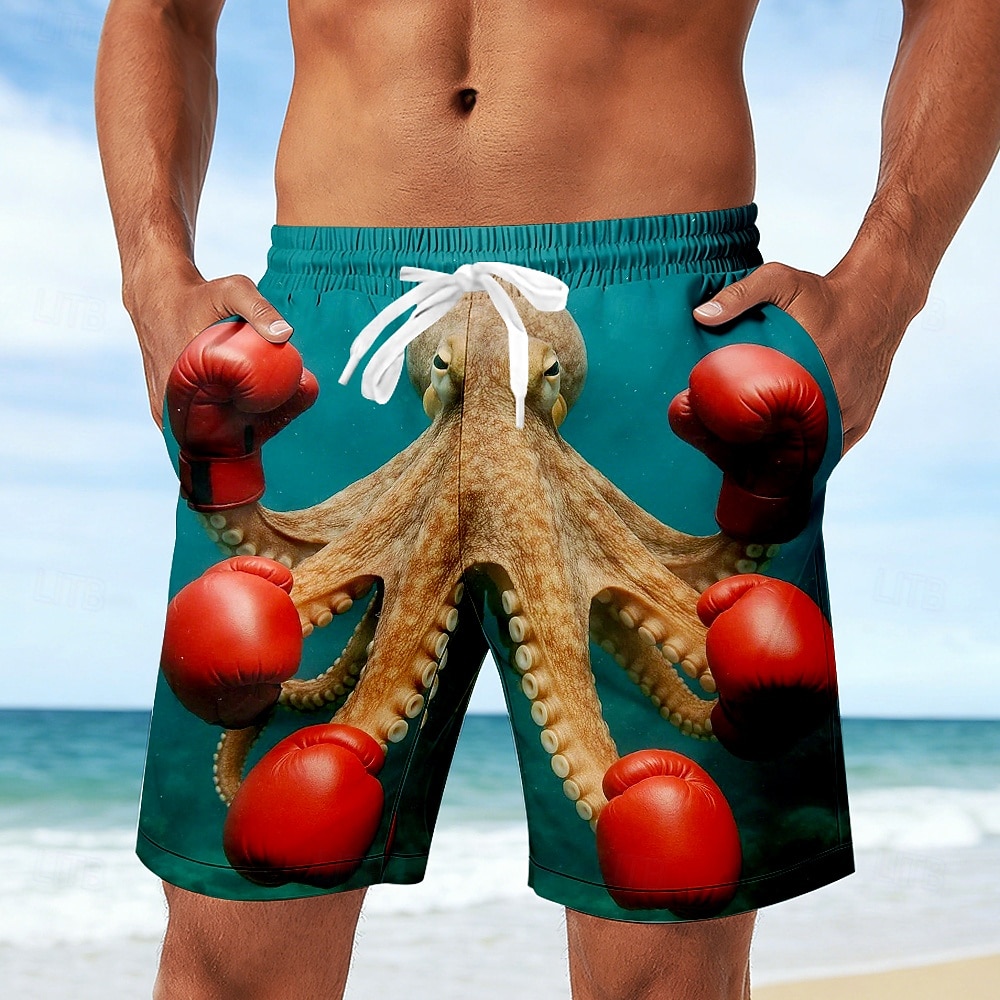 Per uomo Polpo Guantoni da boxe animali dei cartoni animati Costumi da bagno Costumi da bagno Pantaloncini da bagno Pantaloncini da Surf Misura del girovita medio Divertente Vacanza al Mare Tasche del 2026 a $20.99 –P1