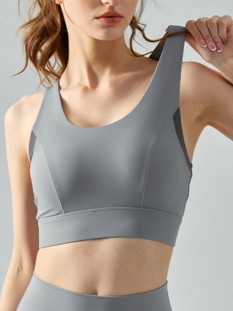 Per donna Canotte da allenamento Reggiseno sportivo Scollo a Cucchiaio Intimo / Maglia Intima Asciugatura Rapida Leggero Confortevole Senza fili Imbottito Tinta unica Sport Abbigliamento sportivo del 2026 a $25.99 –P12