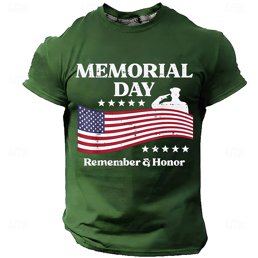 Giorno della memoria Per uomo Gergo divertente Maglietta Manica Corta maglietta Stampa 3D Girocollo Camicia Moda Quotidiano Quotidiano Streetwear Rosso Azzurro cielo Estate Primavera Abbigliamento S del 2026 a $18.99 –P6