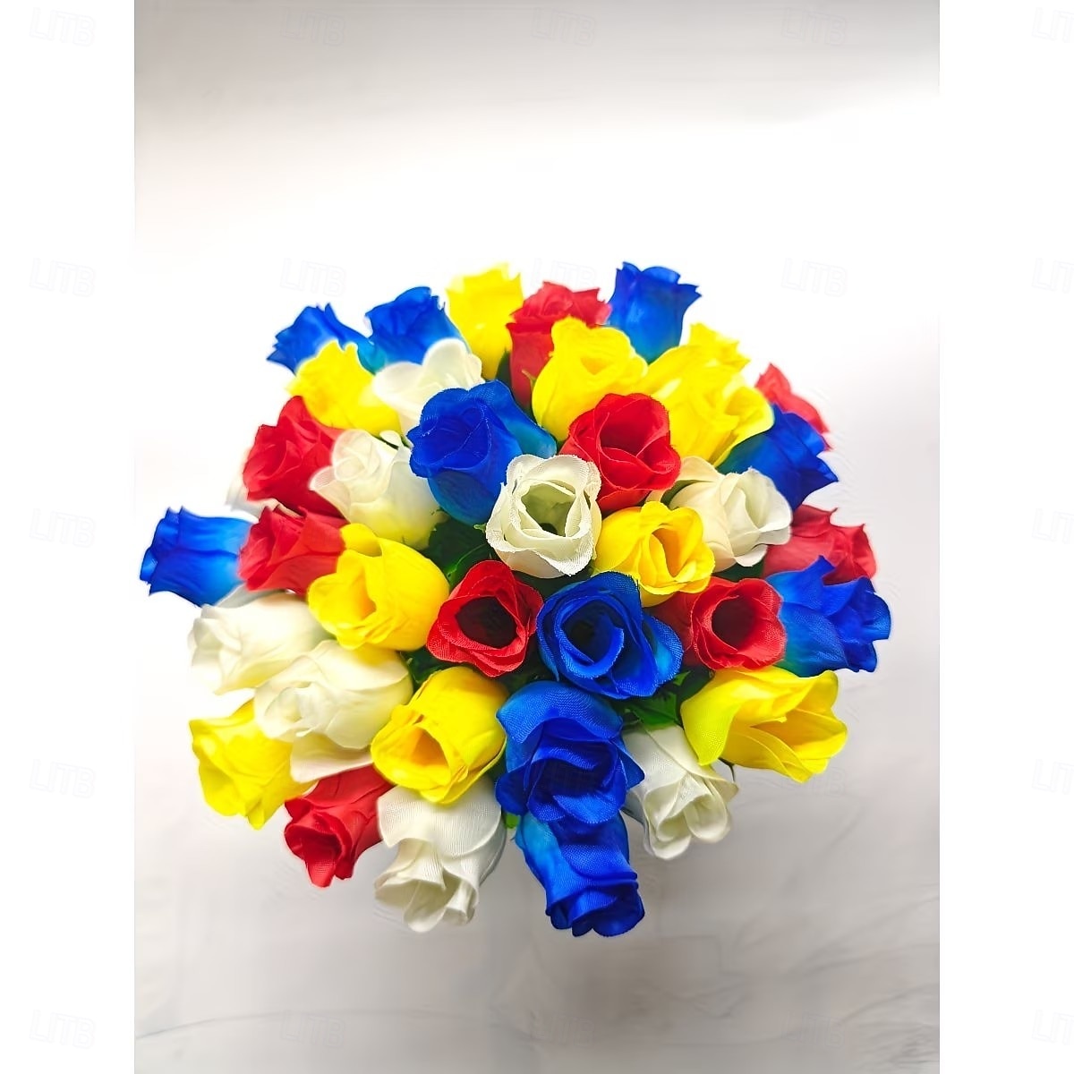 32pcs Lifelike Rose Artificial Flowers - UV-Resistant Fabric, Perfect for Potted Plants, Porches, and Patios, Suitable for July 4th Independence Day, Memorial Day Decorations, and Home Decor 2026 - $17.99 –P4