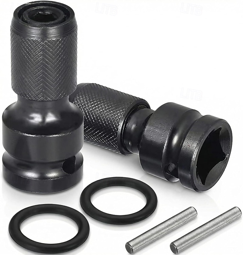 Adapter z napędem kwadratowym 1/2 cala na gniazdo sześciokątne 1/4 cala, adapter do uchwytu wiertarskiego do klucza udarowego pneumatycznego i elektrycznego, wiertarki udarowej, klucza grzechotkowego 2026 - $9.99 –P5