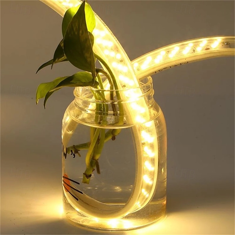 Hochleistungsfähige, wasserdichte LED-Streifen, 180 LEDs pro Meter, 220-V-EU-Stecker, warmweiß, weiß und neutralweiß, für Garten, Hochzeit, Urlaub, Pool, Party und als stimmungsvolle Dekorationsbeleuchtung. 2026 - $8.99 –P2