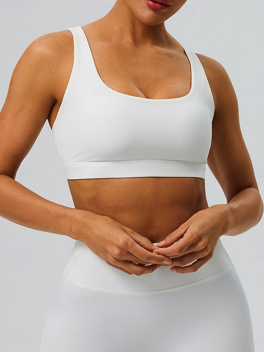 Mujer Camisetas sin mangas para hacer ejercicio Sujetadores de Deporte Cuchara Ropa Interior / Prenda Interior Absorción de impacto Tamaño Ajustable Ligero Inalámbrico Acolchado Color sólido Deporte 2026 - $21.99 –P4