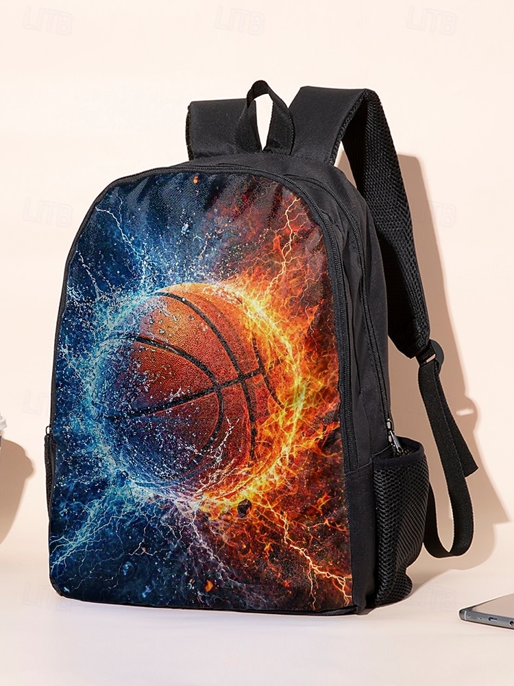 Juego de mochila de baloncesto para niños con bolsa de almuerzo y estuche para lápices mochila escolar de gran capacidad para deportes y viajes escolares 2026 - $34.99 –P4