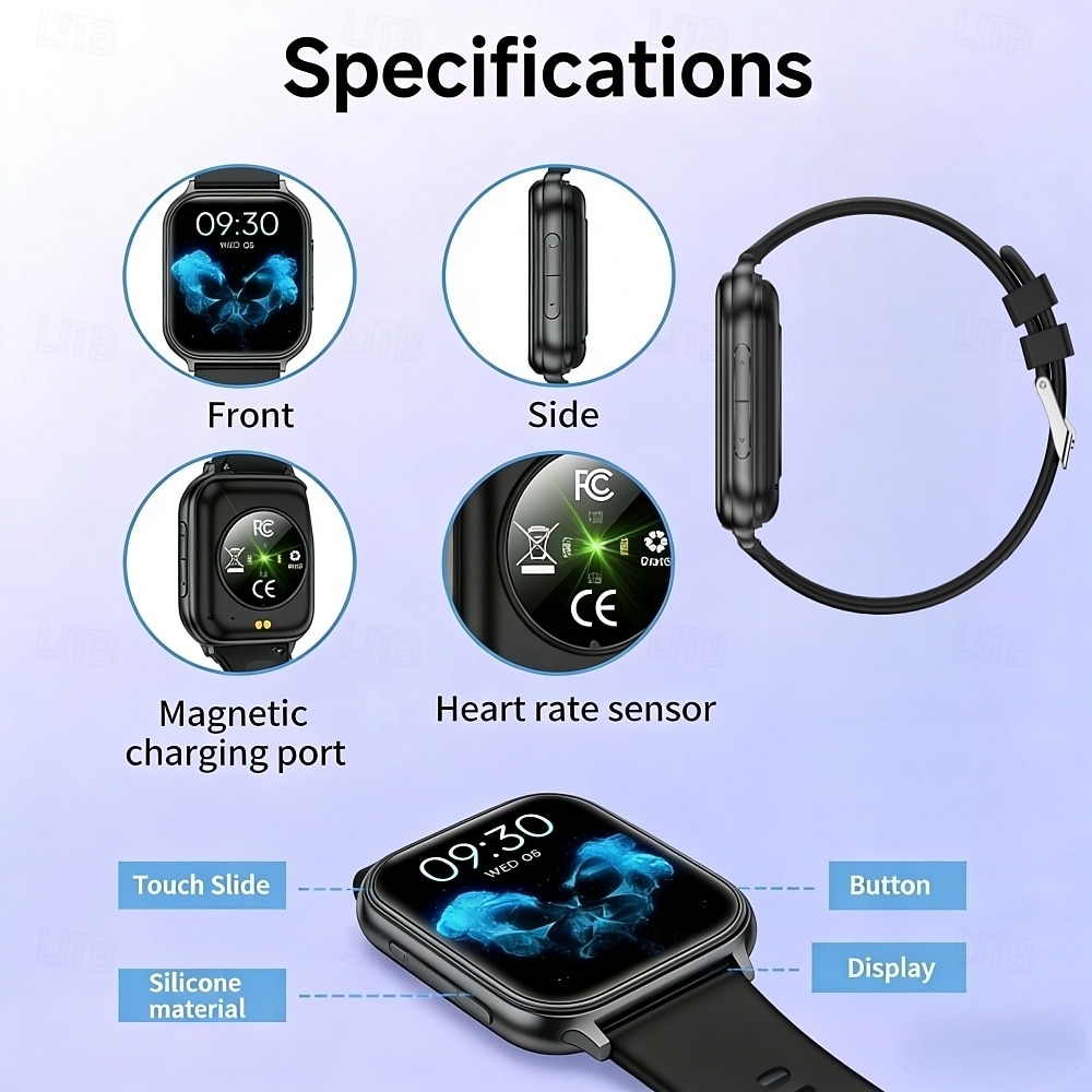 Smart Watch for Men Women with 2 Straps, Fitness Tracker with Sleep Monitor, DIY Watch Face 1.83" Touch Screen Smartwatch, Activity Tracker for Android iOS Phones 2026 - $32.99 –P11