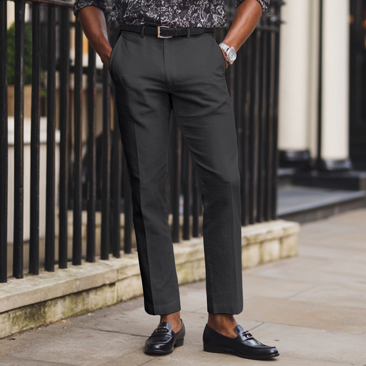Herren Leinenhosen Hose Anzughose Sommerhose Knöpfe Fronttasche Gerader Schnitt Einfach Komfort tragbar Volle Länge Lässig Täglich Geschäft Urlaub Mode Schwarz Weiß Unelastisch 2026 - $29.99 –P13