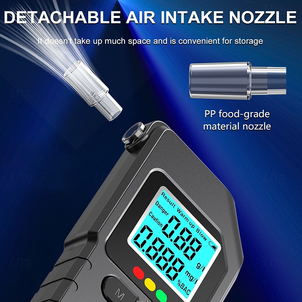 Professional Portable Breathalyzer, Digital Alcohol Tester with LCD Display, High Precision 3-Unit Alcohol Detector (%BAC, g/l, mg/l), 3-Color LED Warning Indicators for Drivers 2026 - $33.99 –P4