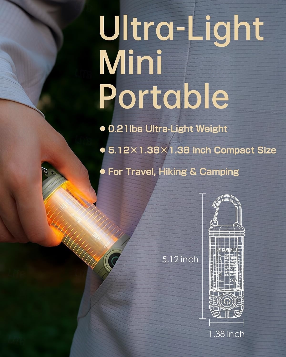 Lanterna de acampamento LED recarregável, lanterna LED 3 em 1 com 1000 lúmens, à prova d'água. &portátil, sos &3 modos de iluminação para emergências, atividades ao ar livre e caminhadas. de 2026 por $17.99 –P4