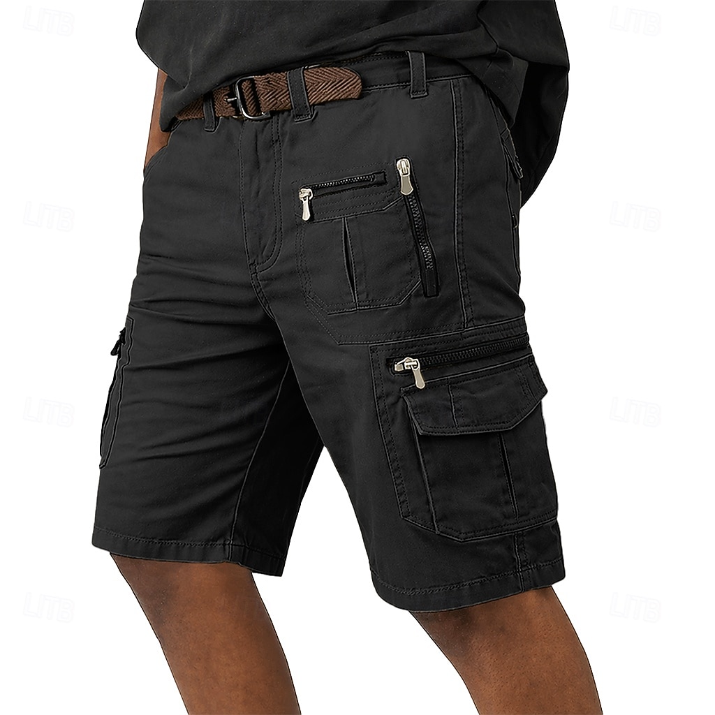 Ανδρικά Φορέματα φορτίου Σορτς φορτίου Σορτσάκια Casual σορτς Τσέπη Ελαστική μέση Σκέτο Μήκος μοσχάρι Causal ΕΞΩΤΕΡΙΚΟΥ ΧΩΡΟΥ Streetwear Μοντέρνα Κομψό στυλ street Μαύρο Καφέ Ανελαστικό 2026 - $35.99 –P9