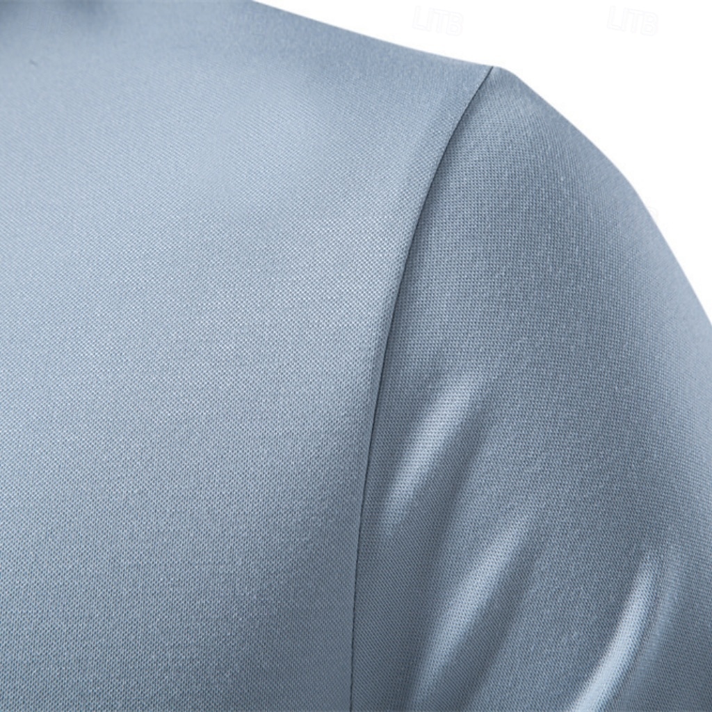 Homme Polo Chemise de golf Occasionnel Rue Revers Manche Courte Basique Moderne Uni Poids Léger Boutons Été Printemps Coupe régulière bleu marine Kaki Gris Bleu clair Polo de 2026 ? $29.99 –P7