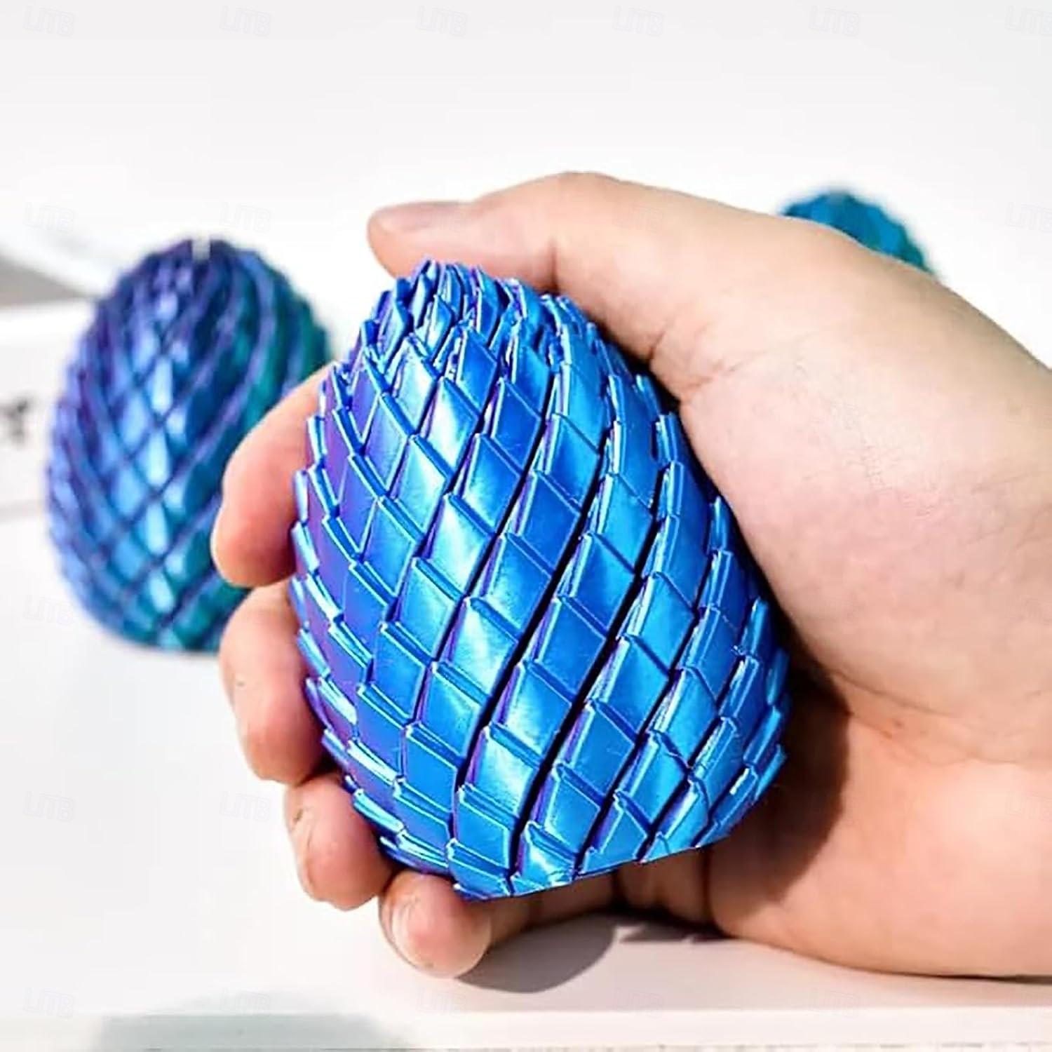 بيضة تململ مطبوعة بتقنية ثلاثية الأبعاد، لعبة انزلاقية لتخفيف التوتر، بيضة تململ ملتوية لعيد الفصح للبالغين، ألعاب تململ صغيرة منزلقة لحشو سلال عيد الفصح، أحجية دوارة لتخفيف التوتر 2026 - $9.99 –P7