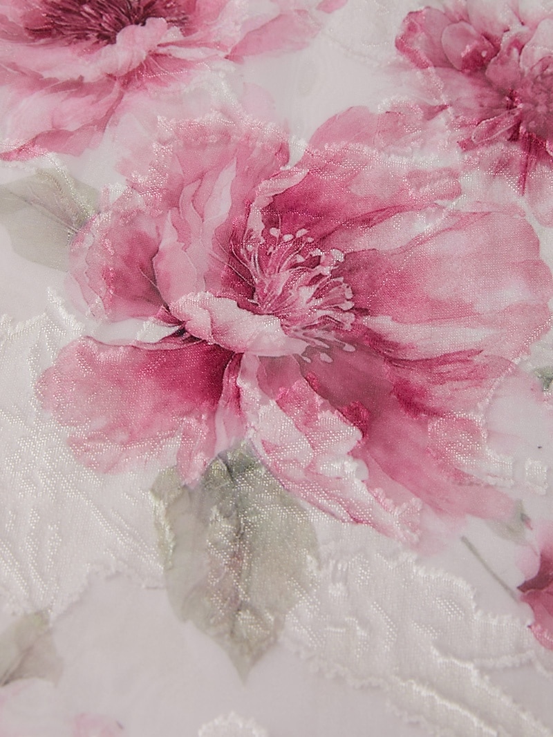 A-Line Tea Length Party Dress Cocktail Dress Wedding Guest Dress Mother of the Bride Dress 3/4 Length Sleeve V Neck Shirt Collar Elegant Vintage Formal Organza Jacquard with Floral Print 2026 - $174.99 –P7