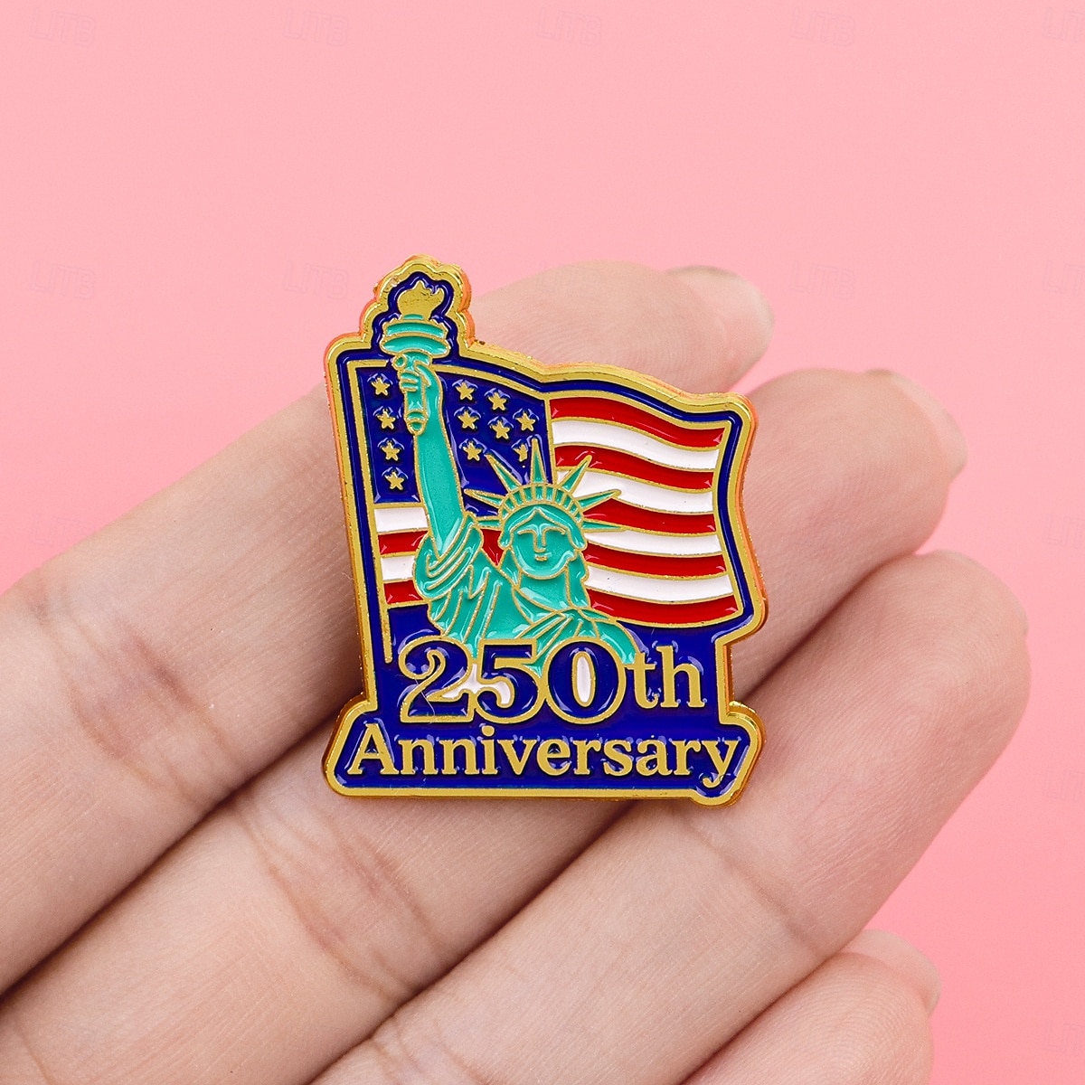 Conjunto de 8 pins de esmalte comemorativos do 250º aniversário dos EUA, com emblemas patrióticos de metal, incluindo a bandeira dos EUA em estilo cartoon e a Estátua da Liberdade. &Águia-careca, de 2026 por $25.99 –P5