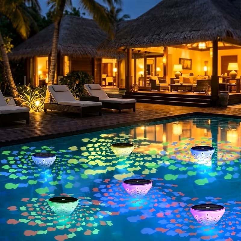 1/2 Stück Solar-Schwimmleuchte für Pools, 5 Beleuchtungsmodi, IP65 wasserdicht, schwimmende Leuchten für Teiche, Thermalquellen, Aquarien, Pools, Garten, hängende Bäume, Partys, Projektions- und 2026 - $26.99 –P2