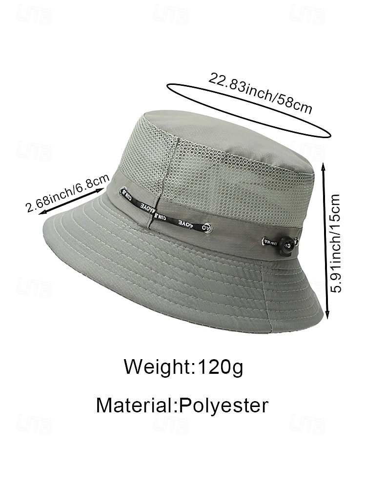 Men's Breathable Lightweight Polyester Bucket Hat, Multiple Colors, Quick-Dry Outdoor Sun Hat for Beach Vacation, Fishing, Hiking and Casual Daily Wear 2026 - $11.99 –P11