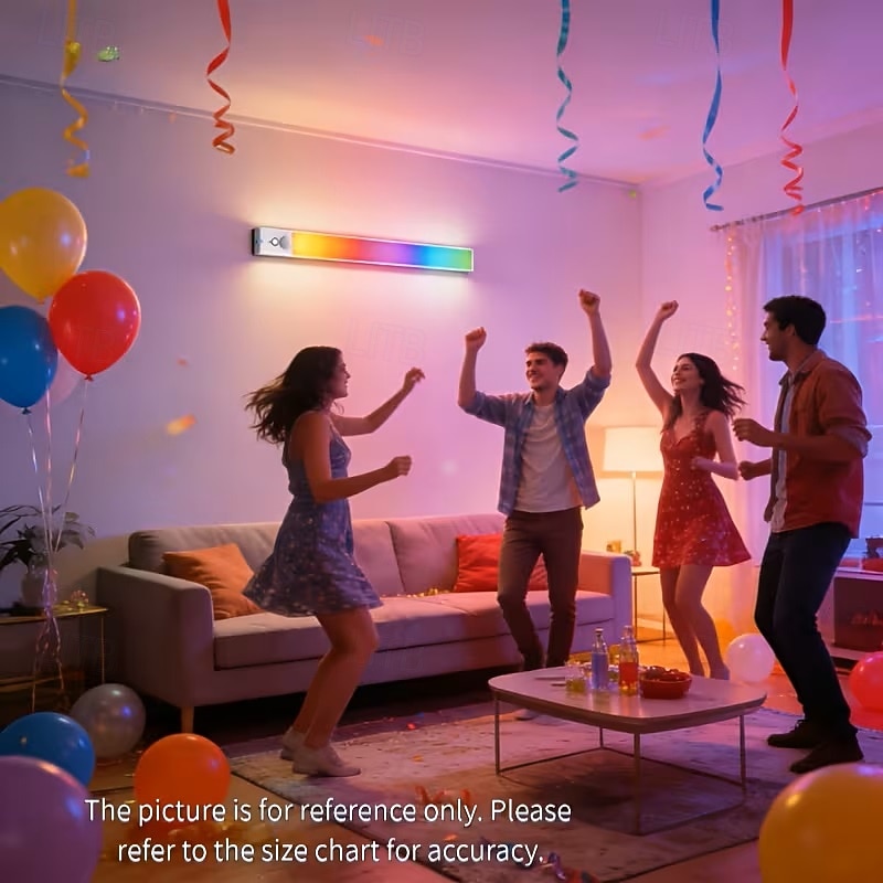 3PCS RGB Atmosphere Cabinet Light Charging Magnetic Induction LED Motion Sensor Night Light Wireless Cabinet Wardrobe Bedroom Lighting No Need To Drill Holes or Lay Wires Easy To Install 2026 - $23.99 –P7