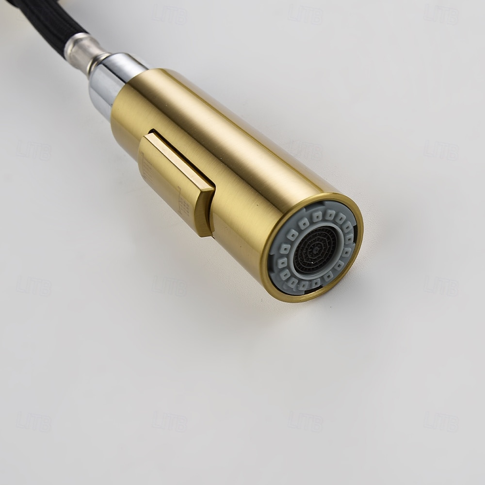 Кухонный смеситель с выдвижным распылителем, однорычажный смеситель с высоким изливом для мойки, прочная латунная конструкция, двухфункциональная распылительная головка, простая установка. 2026 - $216.99 –P27