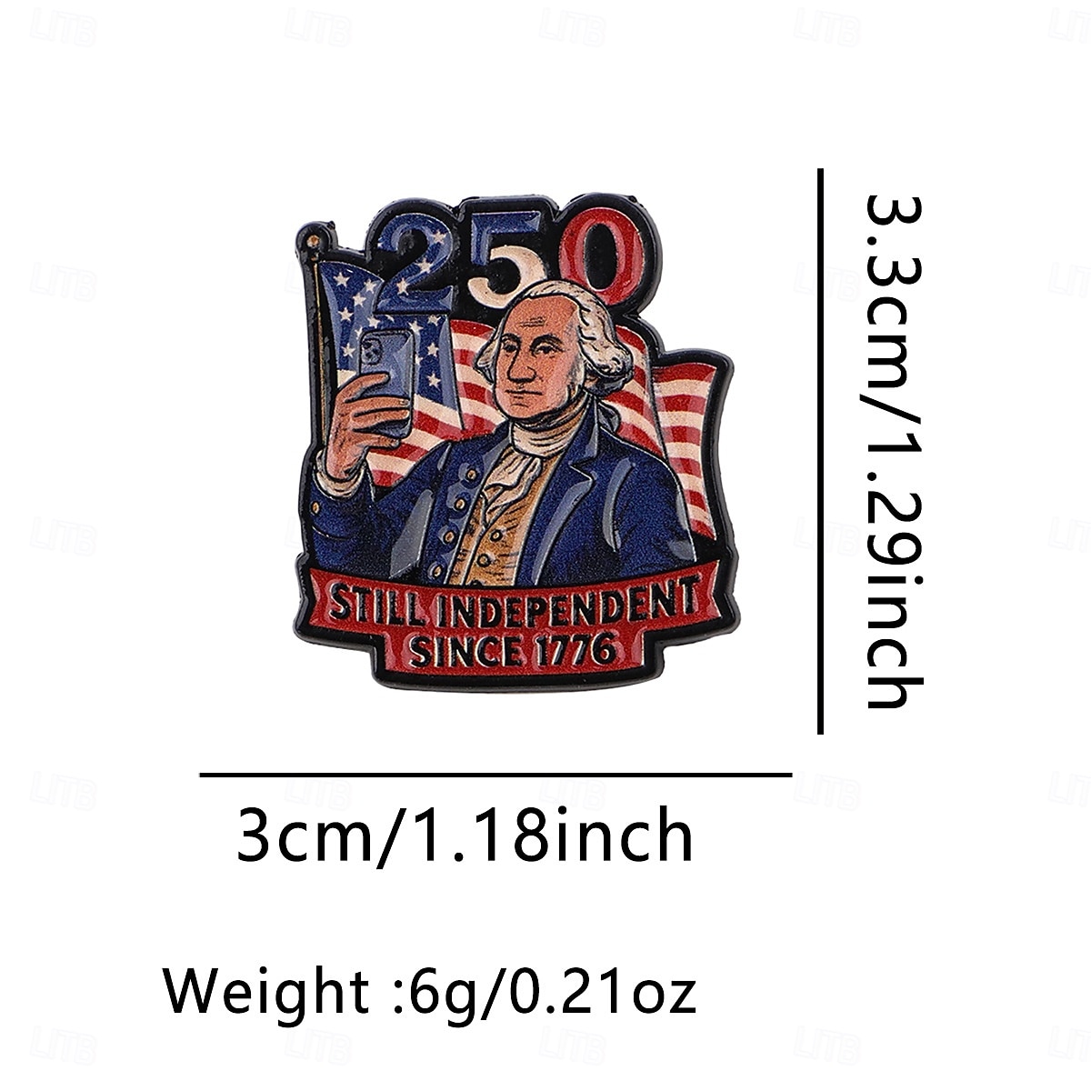 Conjunto de 8 pins de esmalte comemorativos do 250º aniversário dos EUA, com emblemas patrióticos de metal, incluindo a bandeira dos EUA em estilo cartoon e a Estátua da Liberdade. &Águia-careca, de 2026 por $25.99 –P13