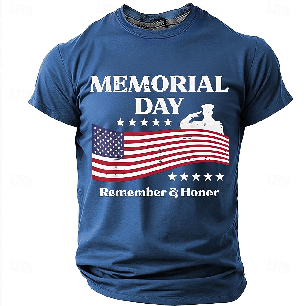 Giorno della memoria Per uomo Gergo divertente Maglietta Manica Corta maglietta Stampa 3D Girocollo Camicia Moda Quotidiano Quotidiano Streetwear Rosso Azzurro cielo Estate Primavera Abbigliamento S del 2026 a $18.99 –P11