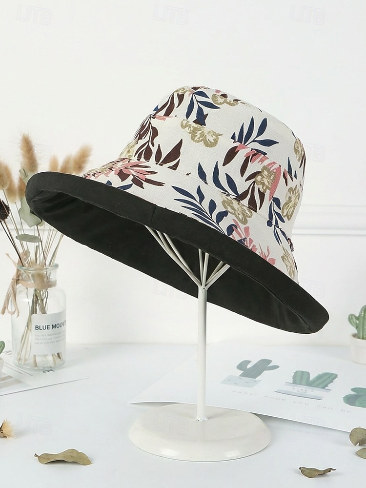 Women's Bohemian Reversible Polyester Sun Hat, Multi-Color Wide Brim Foldable Beach Bucket Hat for Vacation, Travel, Outdoor Leisure and Everyday Casual Wear 2026 - $14.99 –P6