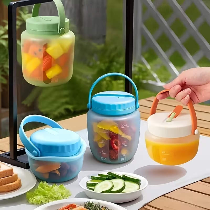 Seau et sac de conservation des aliments en silicone de 500/1000/1500 ml, organisateur alimentaire adapté au réfrigérateur pour les céréales, les légumes, la viande et les ingrédients de cuisine, de 2026 ? $16.99 –P1