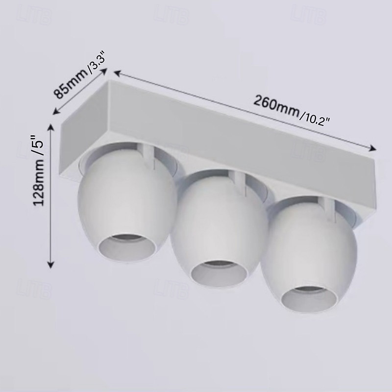 led 1 πακέτο προβολέων από ύφασμα με διακόπτη dimmer, ρυθμιζόμενο, όλα τα λευκά σκίαστρα, ελεγχόμενα μέσω εφαρμογής 2026 - $97.99 –P8
