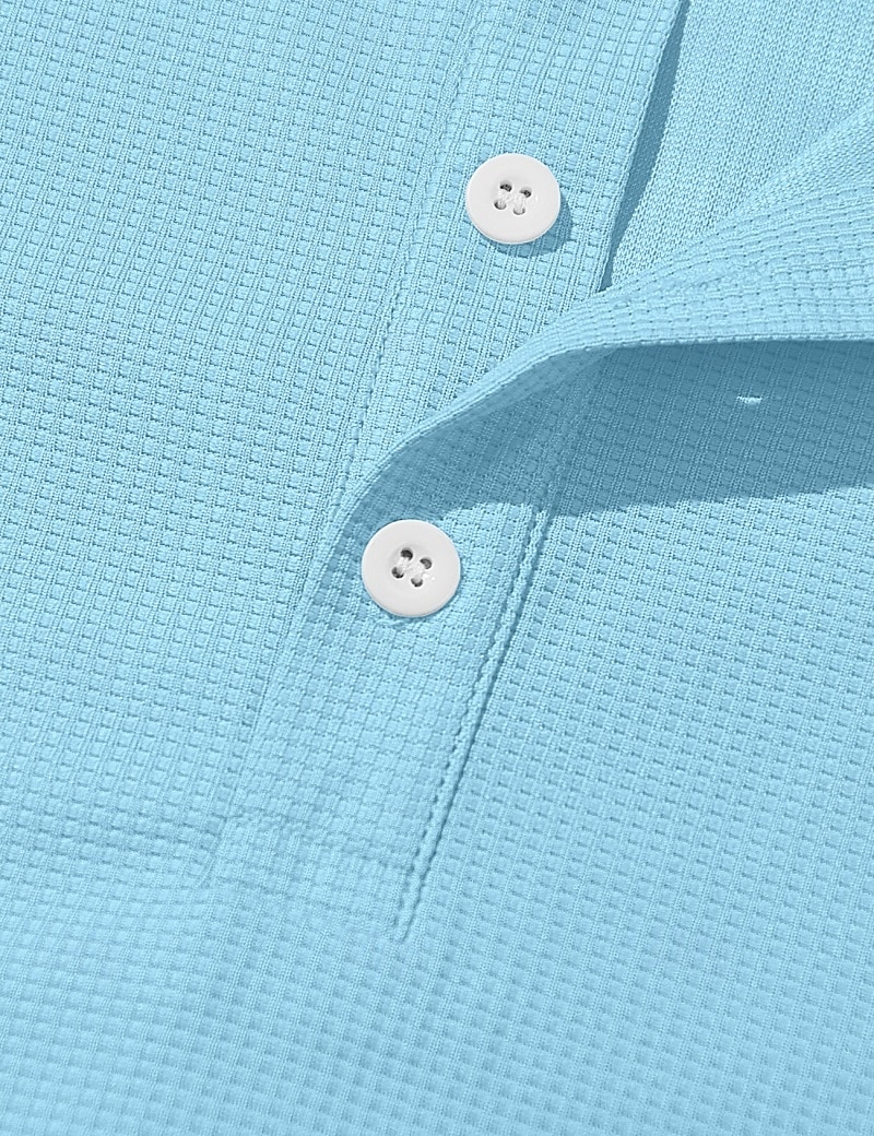 Herren T Shirt Waffel-Henley-Hemd Henley Hemd Langarmshirt Langarm Henley Sommer Frühling Einfach Mode Streetwear Freizeit Knöpfe Lässig Täglich Urlaub Blau Schwarz Weiß Top T-Shirt für Herren 2026 - $24.99 –P8