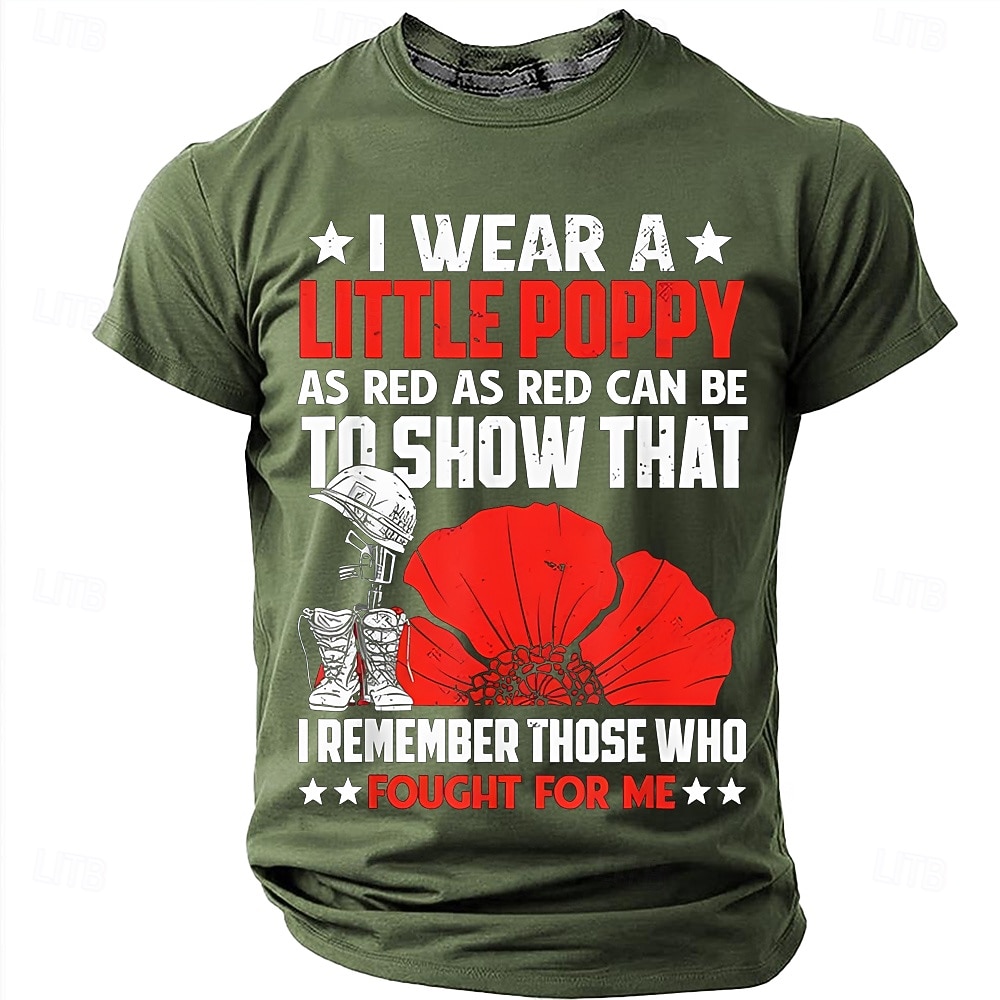 Día de los Caídos Hombre Argot divertido Camiseta Manga Corta Camiseta Impresión 3D Cuello Barco Camisa Moda Diario Diario Calle Azul Piscina Rojo Verano Primavera Ropa S M L XL XXL XXXL 2026 - $18.99 –P10