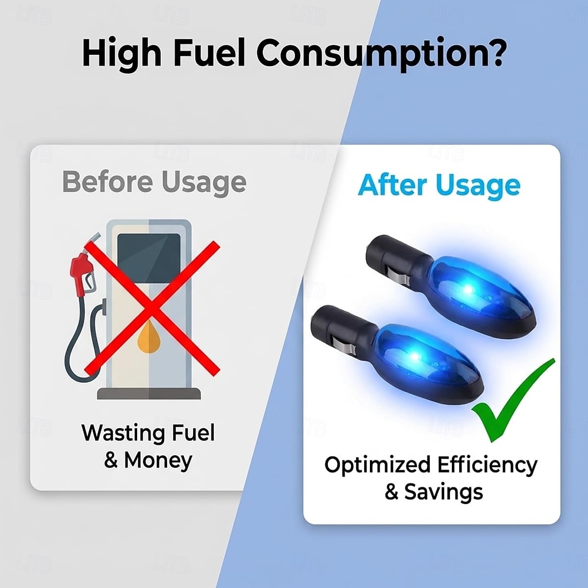 2 Pack Car Fuel Saver, Plug and Play Fuel Saving Device for 12V Vehicles, Powerful Automotive Fuel Economizer, 92mm Compact Gas Saver with Real-time Feedback, Sapphire PC Shell, Blue 2026 - $17.99 –P4