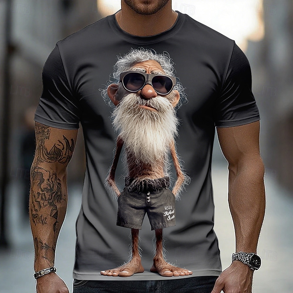 Homme Illusion d'optique 3D T-shirt Manche Courte T-shirt Impression 3D Col ras du cou Chemise Exagéré Designer Quotidien Club Soirée Bleu Bleu 2# Rouge Été Printemps Toutes saisons Vêtement Tenue S de 2026 ? $18.99 –P4