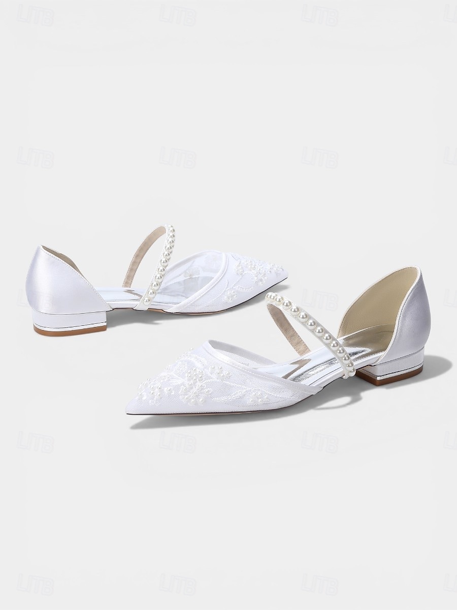 Champagnefärgade pärlbroderade damskor – eleganta cocktailpartyskor 2026 - $64.99 –P5