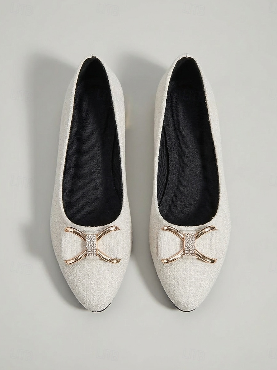 Scarpe basse professionali da donna in camoscio grigio - comode ballerine a punta quadrata con elegante fiocco, ideali per l'ufficio e gli spostamenti quotidiani. &abbigliamento da lavoro per tutto il del 2026 a $24.99 –P4