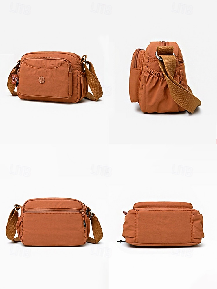 Γυναικεία αδιάβροχη τσάντα χιαστί από νάιλον, μεγάλη χωρητικότητα με πολλά διαμερίσματα, ρυθμιζόμενο ιμάντα ώμου, κομψή για υπαίθριες δραστηριότητες, διακοπές στην παραλία, πεζοπορία, καθημερινή 2026 - $14.99 –P7