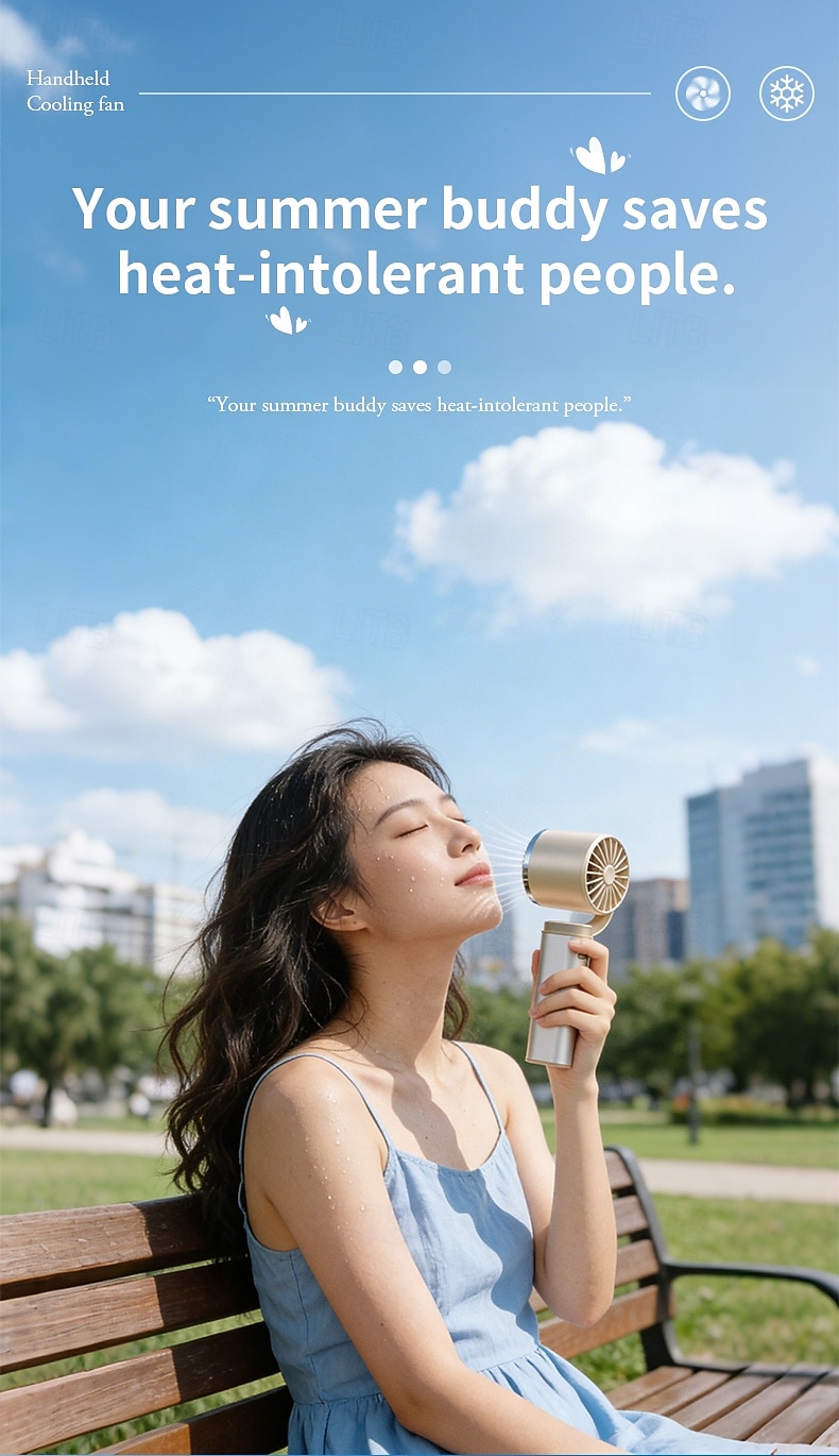 Handheld Fan, Portable Mini Cooling Fan with 3S Rapid Cooling Technology, Ice-Cold Personal Fan USB Rechargeable, Foldable Small Fan for Hot Summer, Travel, Commuting, Outdoor Activities 2026 - $20.99 –P4