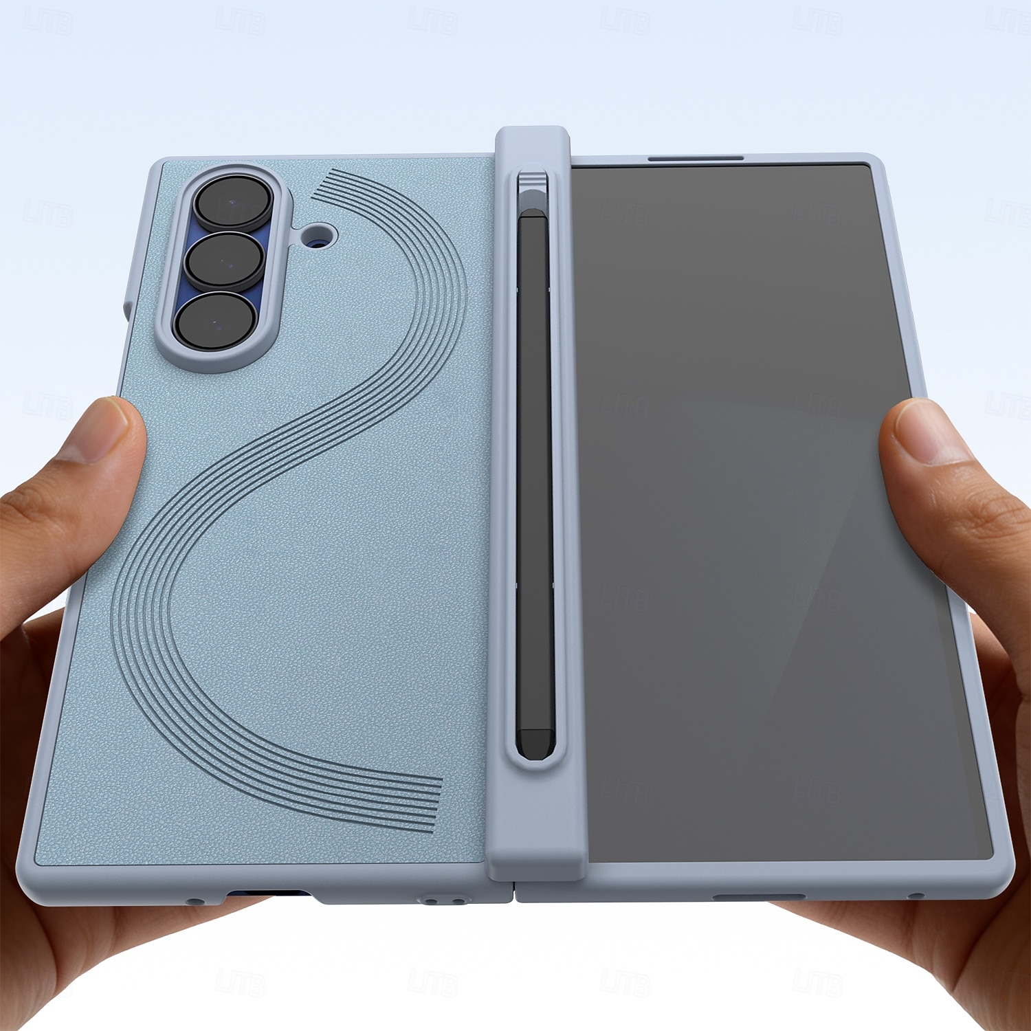 Phone Case For Samsung Galaxy Z Fold 7 Z Fold 6 Back Cover with Screen Protector with S Pen PU Leather 2026 - $20.99 –P12