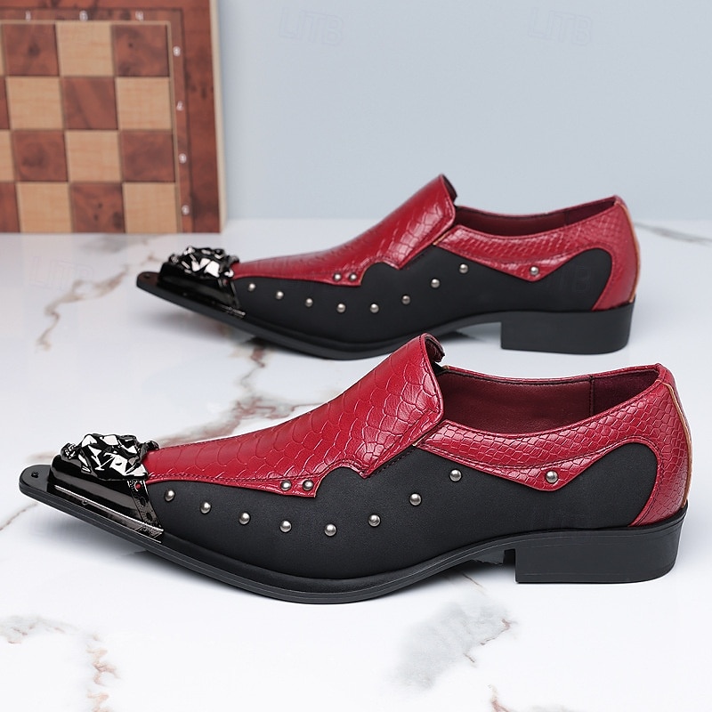 Homens Clássico Casual Diário Pele PU Confortável Respirável Sem Atacadores Preto Branco Vermelho Verão Primavera Outono de 2026 por $59.99 –P8