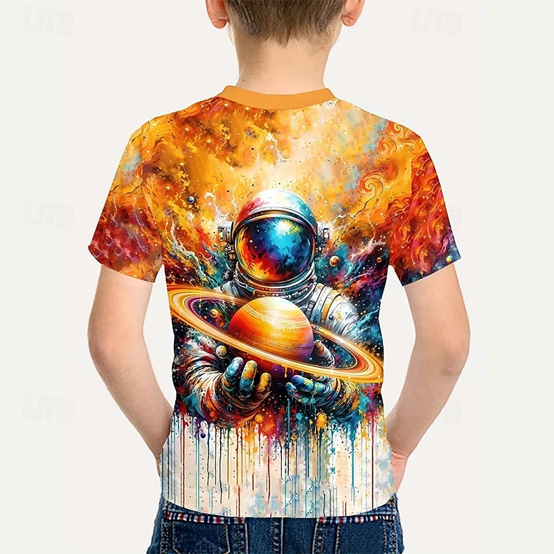 Boys' 3D Graphic Geometric T shirt Tee Short Sleeve 3D Print Summer Spring Sports Fashion Streetwear Kids 5-12 Years Crew Neck Casual Daily Outdoor Regular Fit 2026 - $13.49 –P2