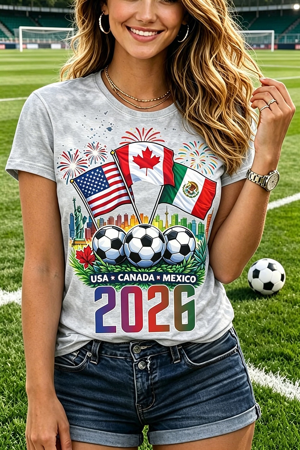 Damen T Shirt Druck Grafik Tiermotiv Fussballteam Stilvoll Klassisch Lässig Kurzarm Rundhalsausschnitt Normale Oberteile Lässig Täglich Sport Blau Rosa Khaki Grau Sommer Frühling 2026 - $21.99 –P4