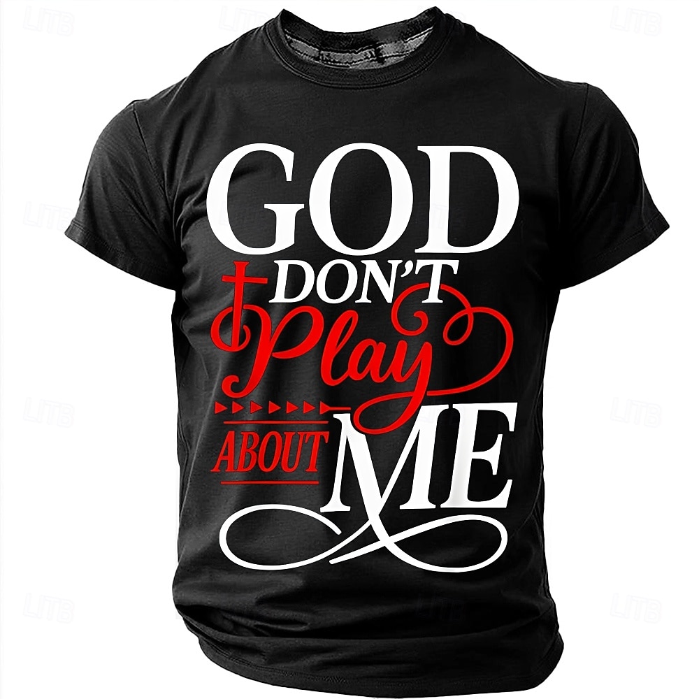 Camiseta Masculina da Bíblia Deus Não Brinca Comigo Camiseta Cristã Urbana Fé Religiosa Proteção Divina Estampa Gráfica Cruz Manga Curta Azul Marinho Roupas de Designer de 2026 por $19.99 –P2
