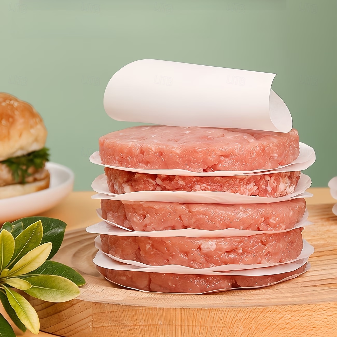 500 szt. papierowych papierów do hamburgerów z powłoką zapobiegającą przywieraniu - białe arkusze plastikowe, wygodne do oddzielania, przechowywania i zamrażania burgerów oraz żywności - niezbędne 2026 - $10.99 –P2