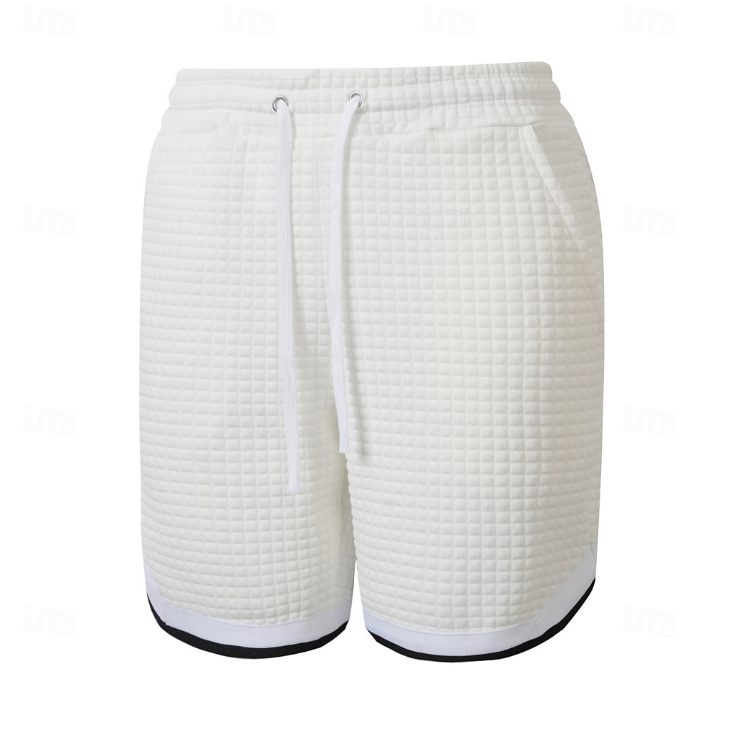 Per uomo Pantaloncini Waffle Shorts Pantaloncini Estivi Shorts da Spiaggia Pantaloncini casual Tasca Elastico in vita Blocco di colori Comodità Traspirante Lunghezza al ginocchio Casuale All'aperto del 2026 a $26.99 –P5