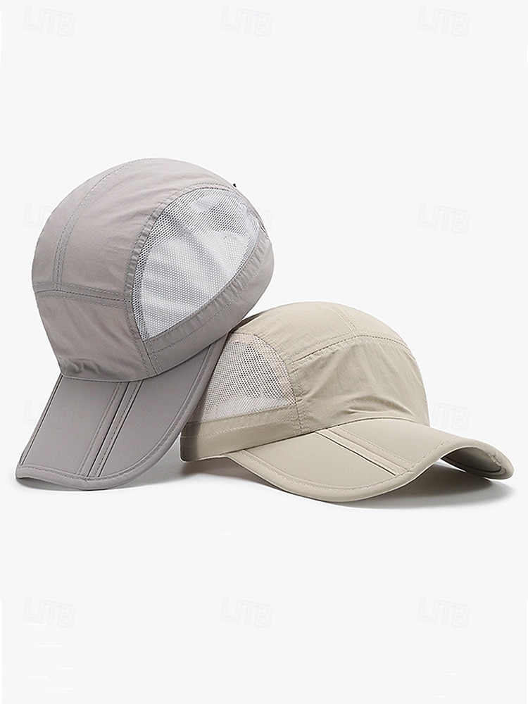 Gorra de béisbol de poliéster transpirable y ligera para hombre, sombrero de sol con panel de malla ajustable multicolor para viajes de vacaciones, actividades al aire libre, senderismo y uso casual 2026 - $11.99 –P7
