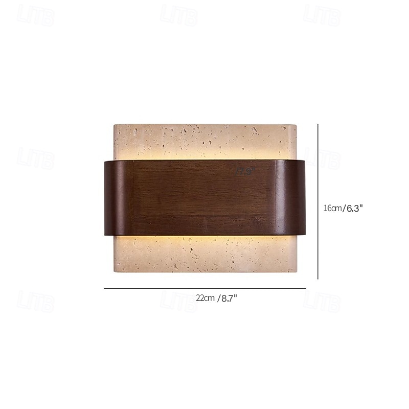 Applique murale lumineuse à double éclairage, style wabi-sabi médiéval – idéale pour une chambre, un salon ou un couloir. 110-240 V de 2026 ? $174.99 –P5