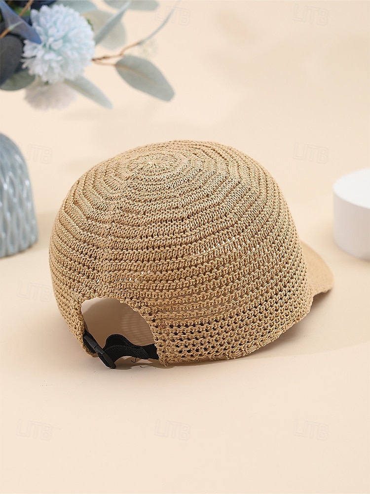 Chapéu feminino boêmio em poliéster trançado, diversas cores, leve e com proteção solar, ideal para férias na praia, lazer ao ar livre e uso casual diário. de 2026 por $11.99 –P8