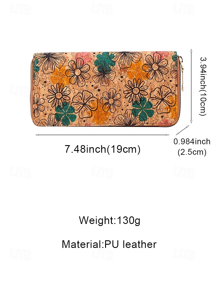 Women's Bohemian Faux Leather Long Wallet, Large Capacity Multi Card Slot Zip Around Clutch Purse in Multiple Patterns for Shopping, Daily Casual Use and Travel 2026 - $11.99 –P8