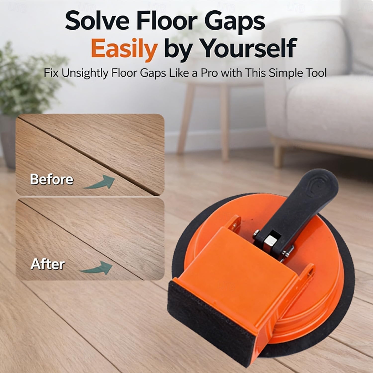 Juego de herramientas para reparar juntas en pisos de madera, incluye ventosa, martillo y almohadillas. Ventosa para juntas de pisos de madera, ventosa fuerte adecuada para almohadillas de baldosas, 2026 - $13.99 –P9