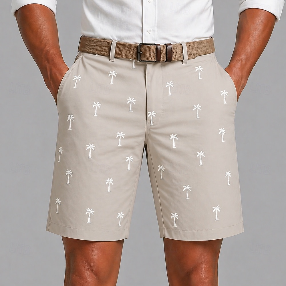 Herren Kokospalme Tropische Pflanzen Bermudashorts Freizeitshorts Kurze Golfhosen Mittlere Taille Hawaiianisch Arbeit Strand Sport im Freien Kurze Hose mit flacher Vorderseite und 4 Taschen Designer 2026 - $25.99 –P2