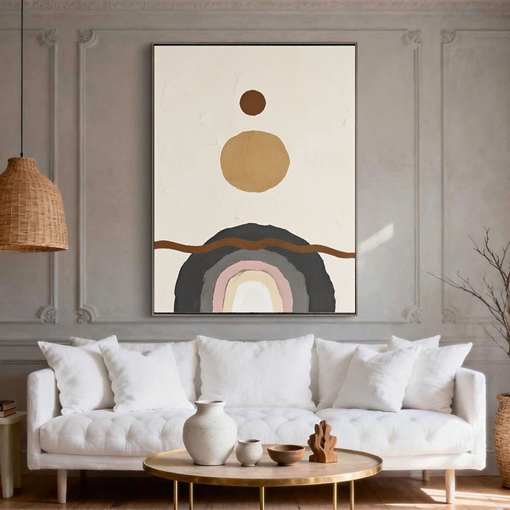 Abstract Geometric Minimalist Canvas Painting Nordic Painting and ...
