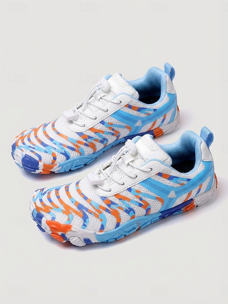 Witte en oranje sneldrogende waterschoenen voor heren, lichtgewicht, ademende, antislip aquaschoenen voor wateractiviteiten, zwemmen, strandsporten, kustreizen en rivierwandelingen. 2026 - $42.99 –P2